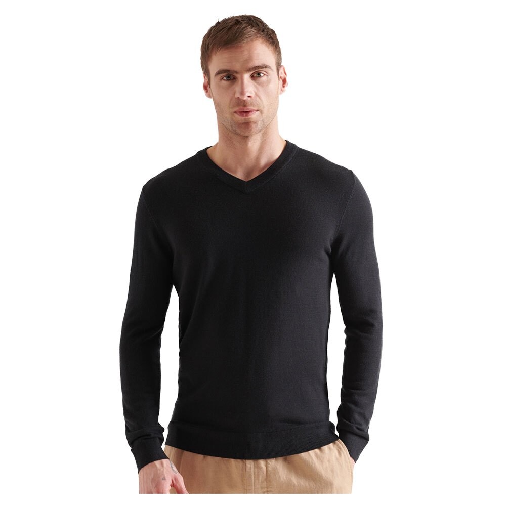 

Свитер Superdry Merino Vee, черный