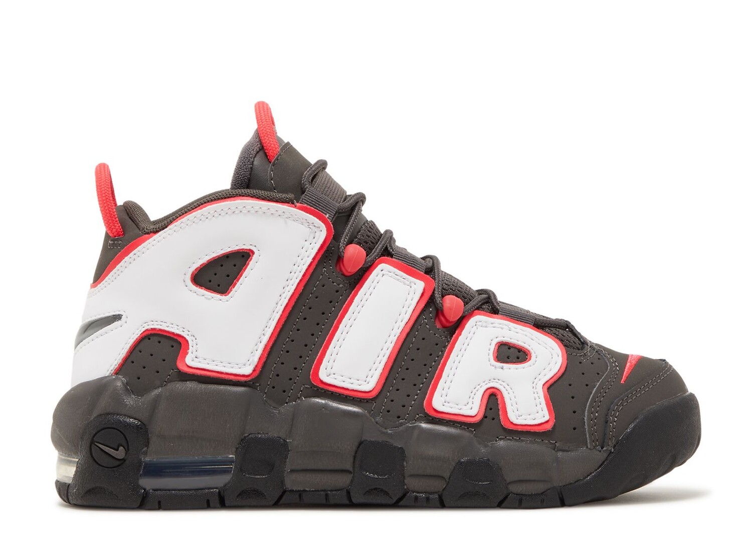 

Кроссовки Nike Air More Uptempo Gs 'Medium Ash Siren Red White', черный