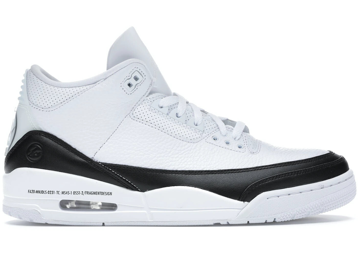 

Кроссовки Nike Air Jordan 3 Retro Fragment, белый / черный