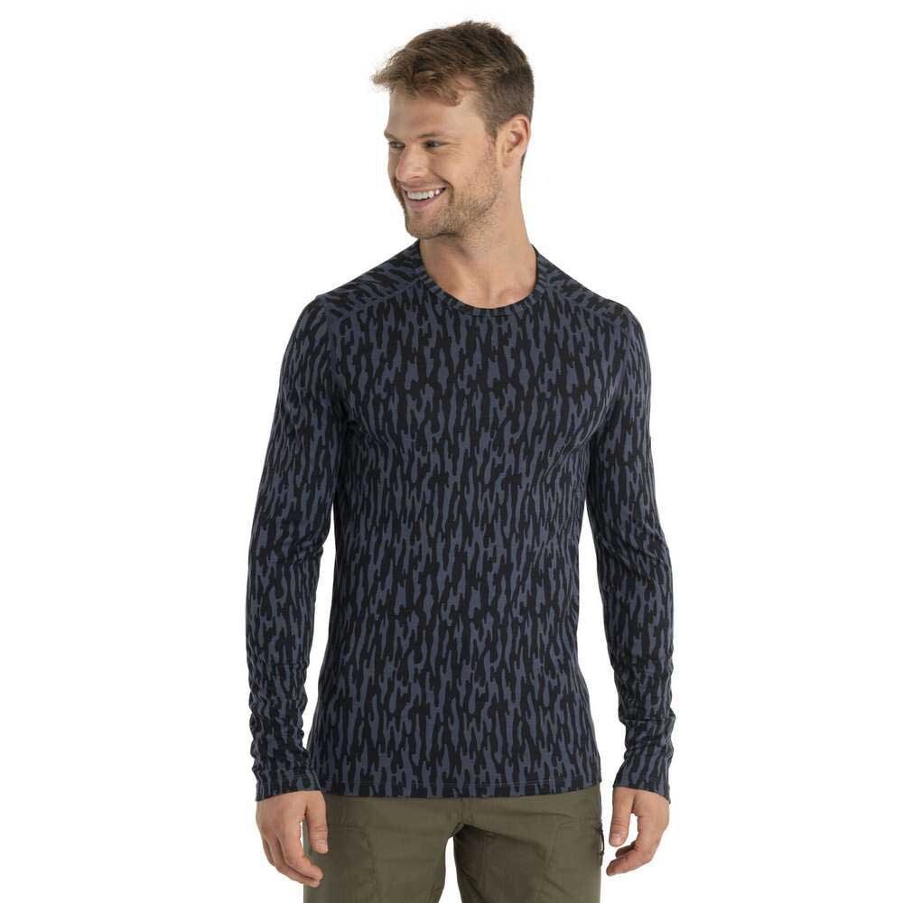 

Базовый слой Icebreaker 200 Oasis Crewe Macro Forms Merino, серый