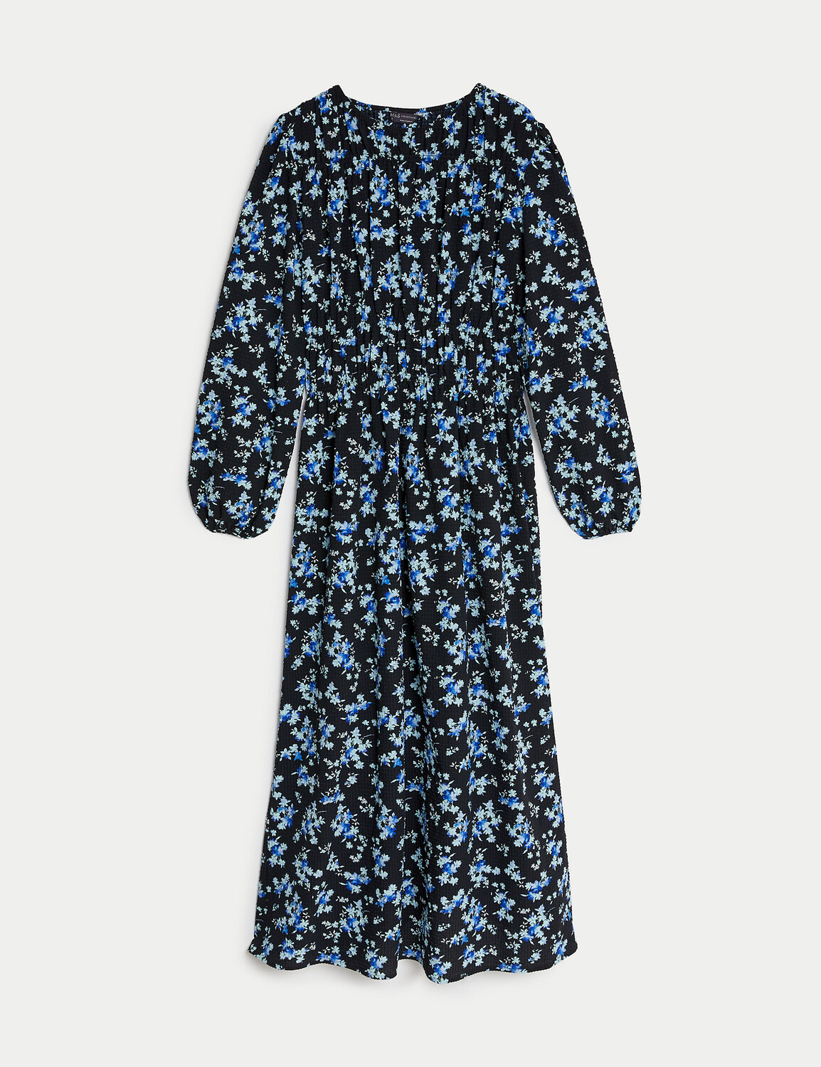 

Чайное платье Midaxi с цветочным принтом Marks & Spencer, синий микс