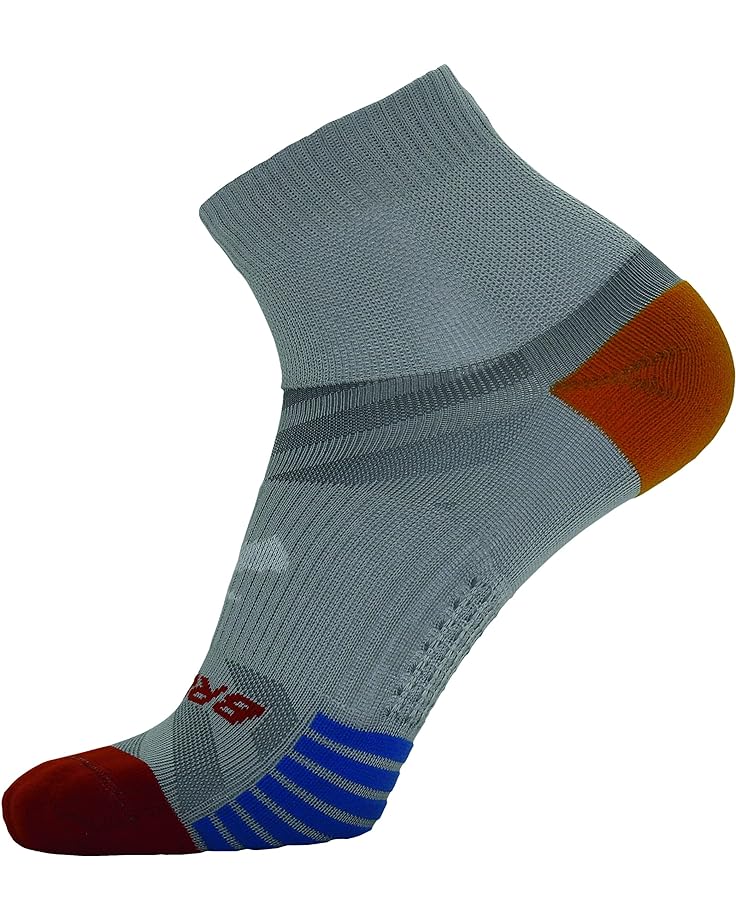 Носки Brooks Ghost Lite Quarter Socks 2-Pack, цвет Light Grey/Red/Red/Light Grey