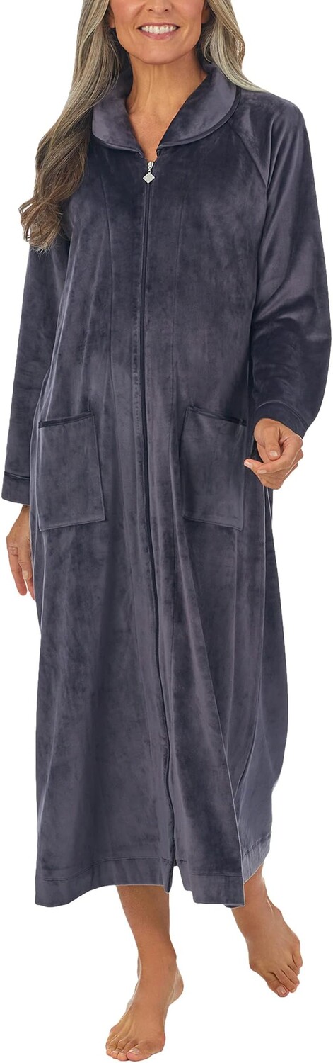 

Халат Ballet Long Sleeve Zip Robe Eileen West, цвет Charcoal