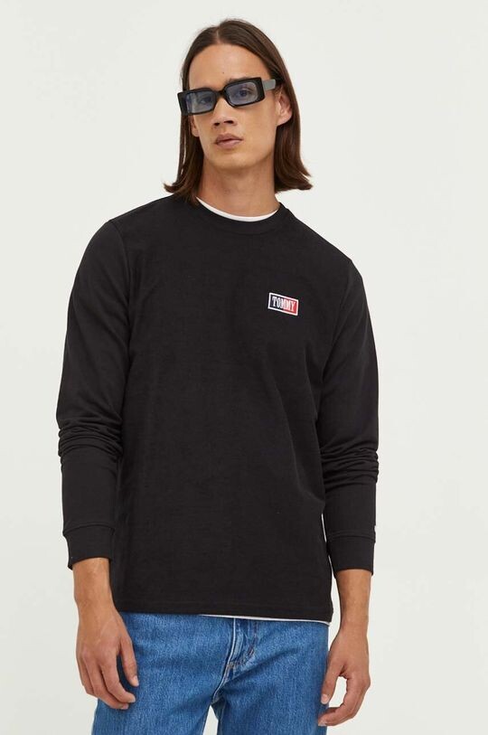 

Футболка с длинными рукавами, хлопок Tommy Jeans, черный