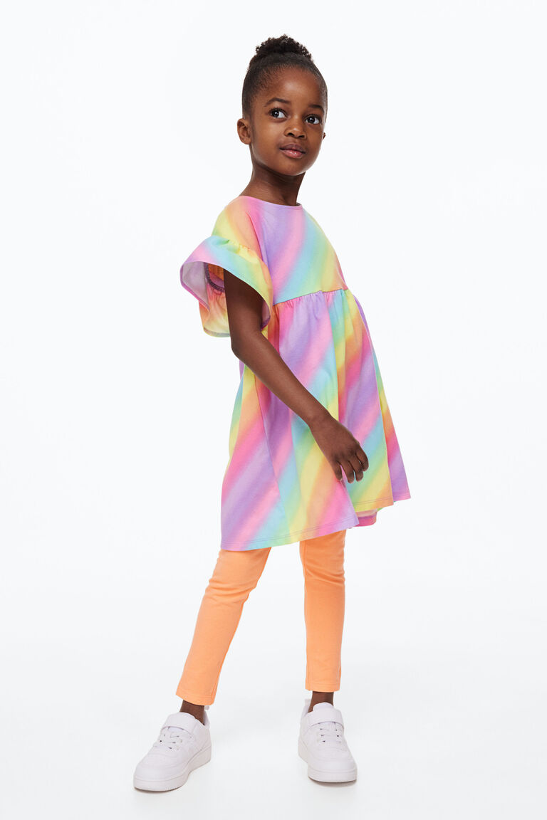 Комплект из 2-х платьев и леггинсов H&M, оранжевый комплект из 2х блузки и леггинсов h