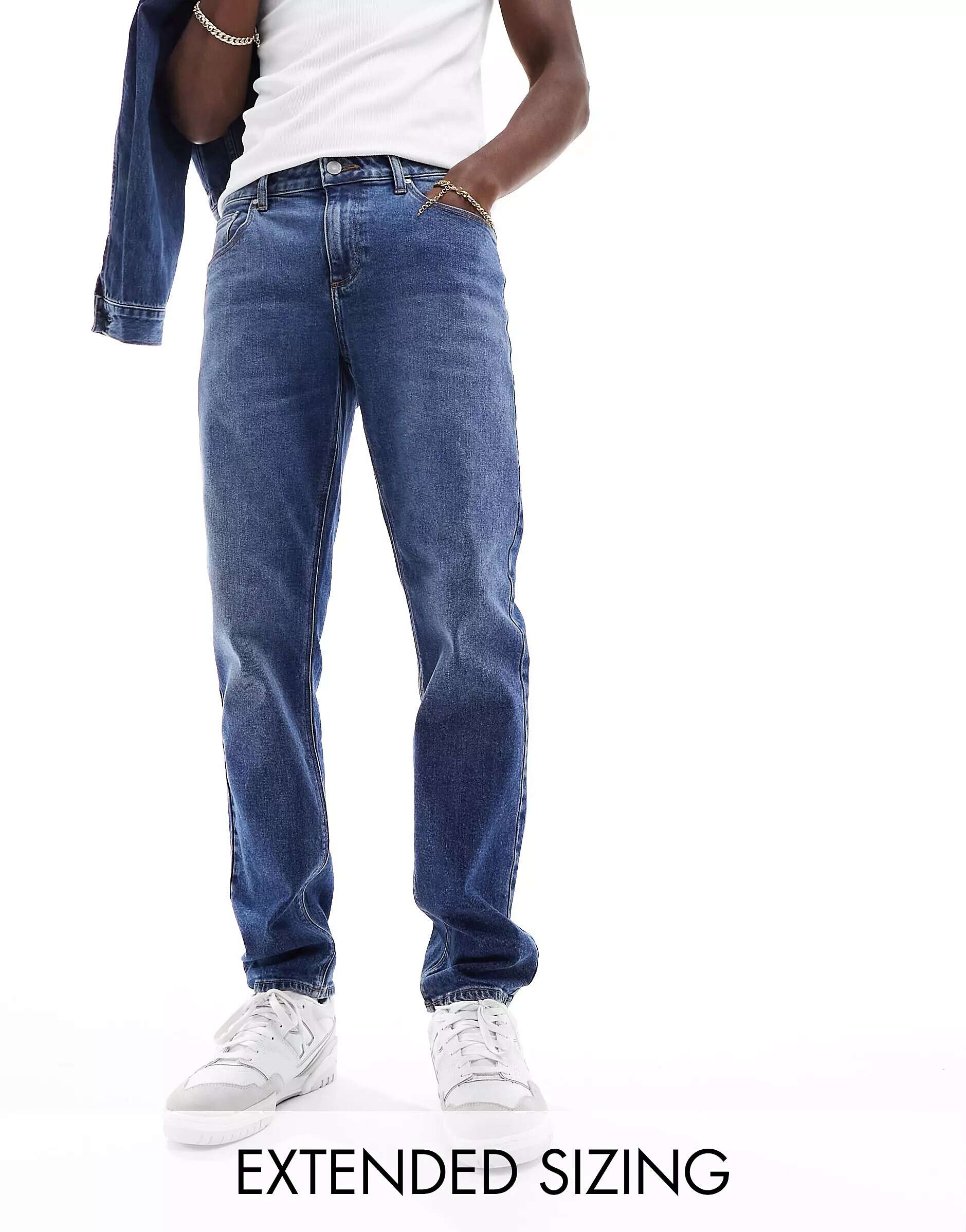 Темно-синие эластичные узкие джинсы ASOS темно синие узкие эластичные джинсы farah elm