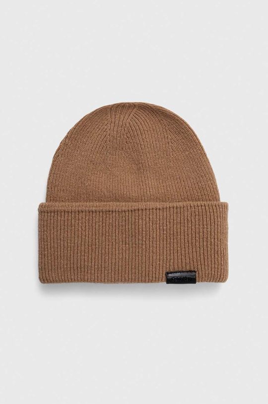 цена Шерстяная шапка Calvin Klein, коричневый