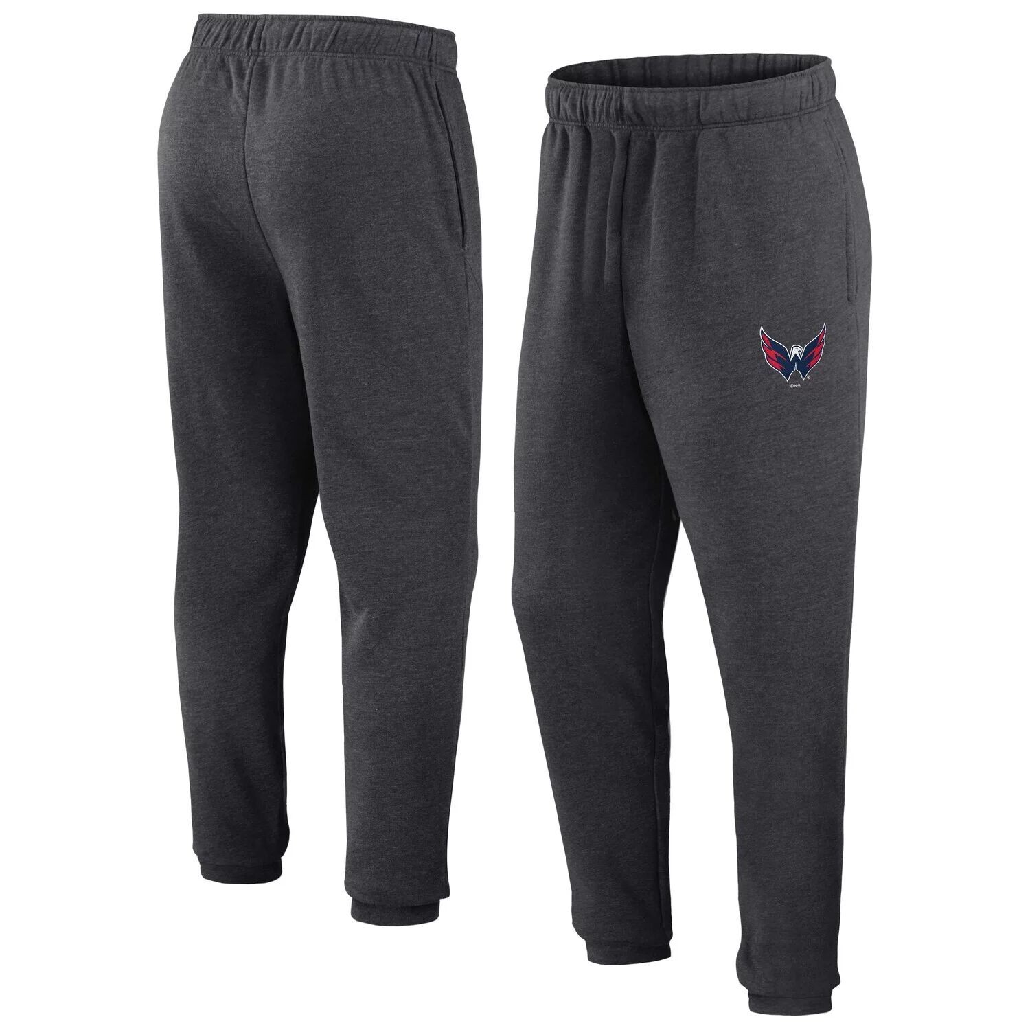 

Мужские спортивные спортивные штаны Fanatics с логотипом Heather Charcoal Washington Capitals