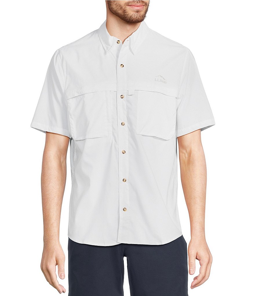 цена Рубашка с коротким рукавом L.L.Bean Tropic Wear, белый
