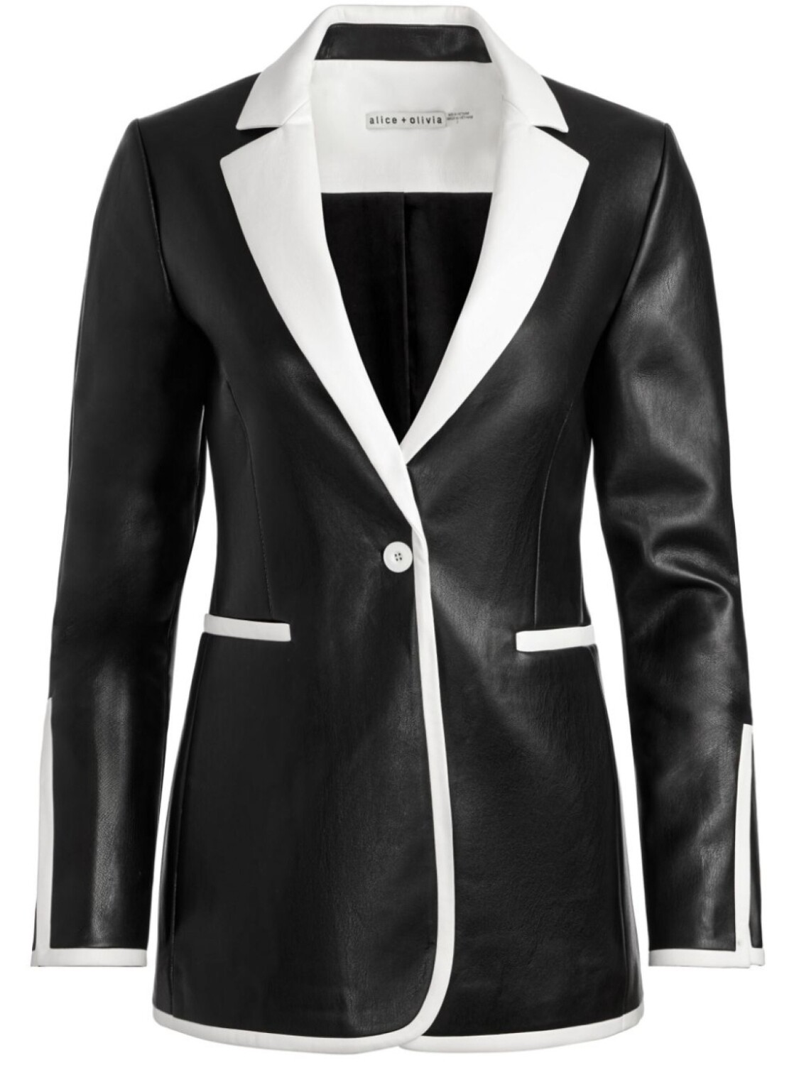 

Блейзер Breann из искусственной кожи alice + olivia, черный