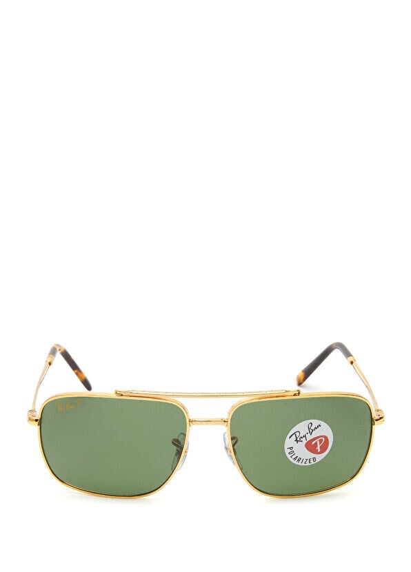 

Зеленые солнцезащитные очки Ray-Ban, золотой