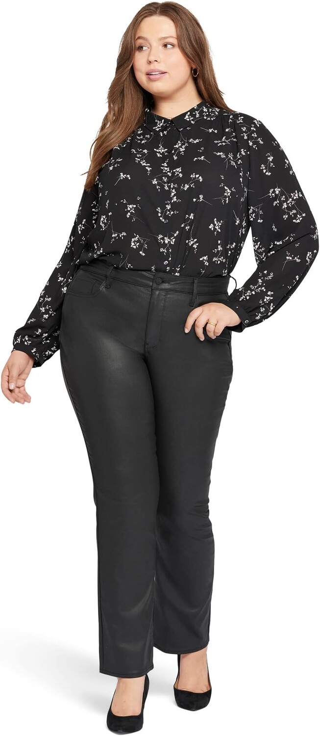

Брюки Plus Size Marilyn Straight NYDJ, цвет Black Coated