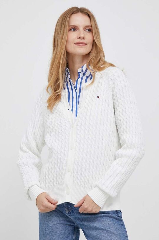 

Хлопковый кардиган Tommy Hilfiger, белый