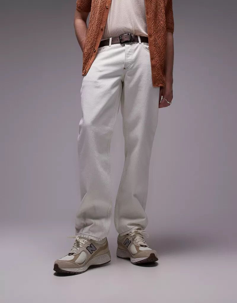 Прямые джинсы Topman цвета экрю