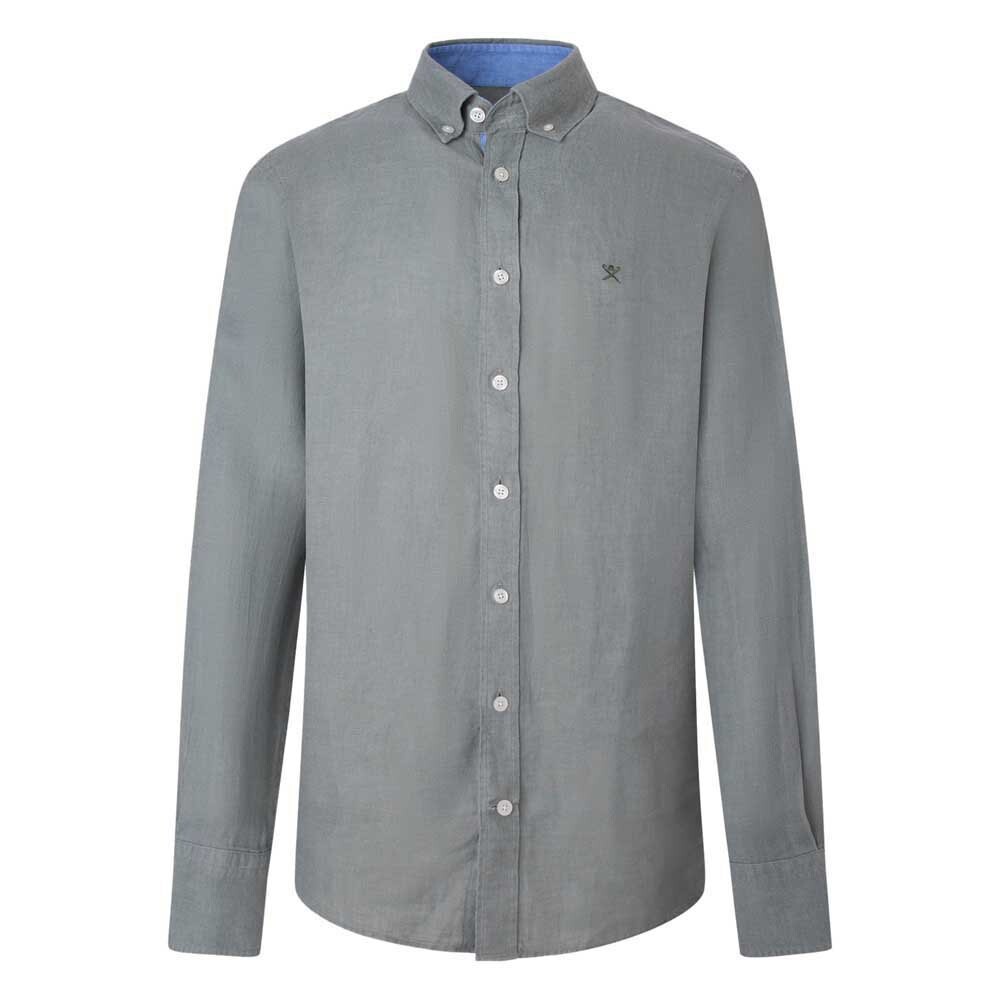 

Рубашка с длинным рукавом Hackett Linen Herringbone, зеленый