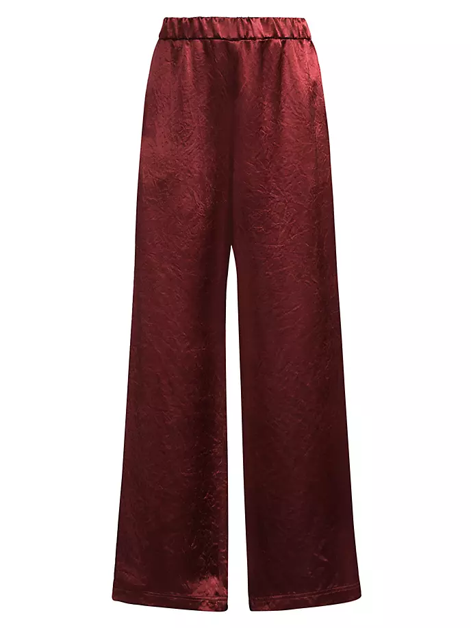 

Атласные брюки без застежки Max Mara Leisure, красный