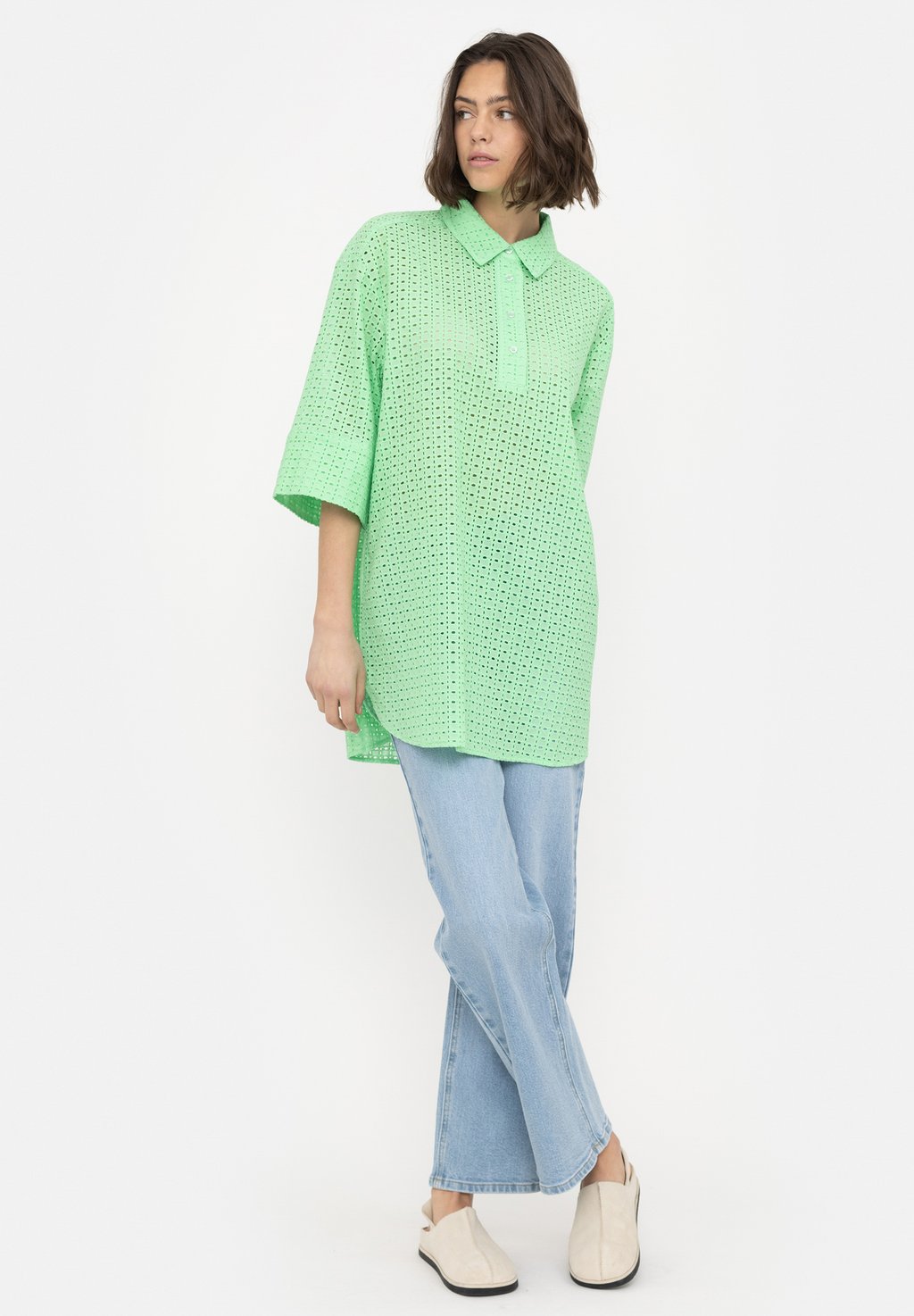 Блуза Soft Rebels с рукавом наполовину, зеленый