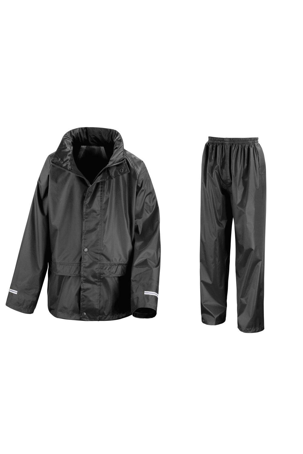 цена Комплект из куртки и брюк Core от дождя Result, черный