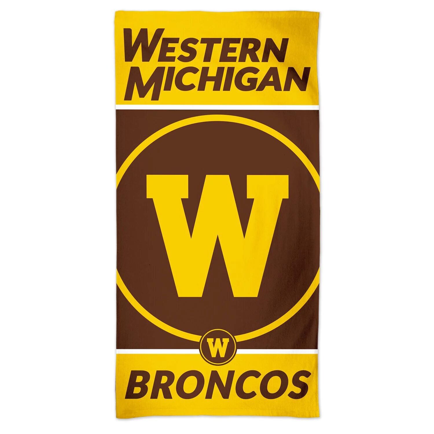 

Пляжное полотенце Spectra с основным логотипом WinCraft Western Michigan Broncos 30 x 60 дюймов