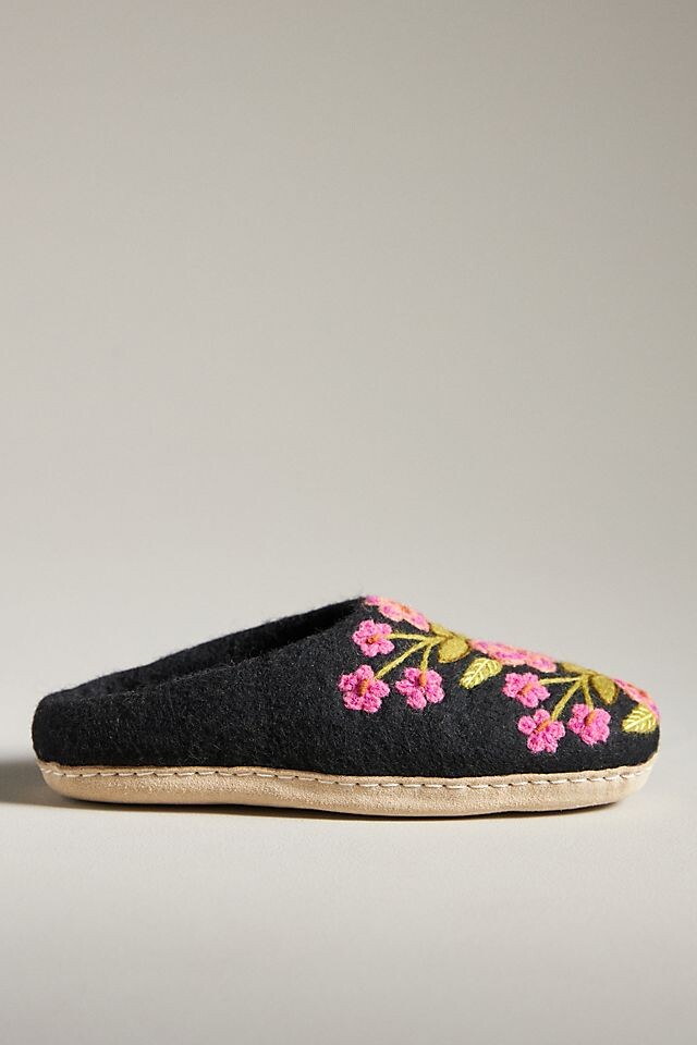 

Тапочки French Knot с вышивкой, черный