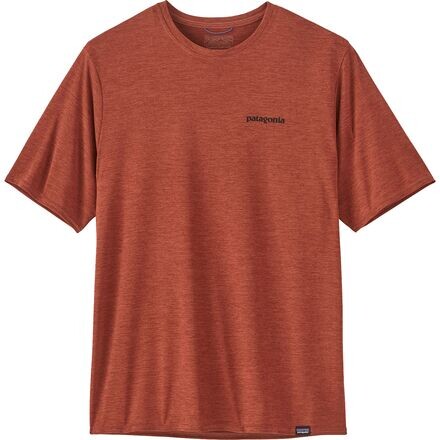

Рубашка с рисунком Cap Cool Daily, цвет воды мужская Patagonia, цвет Boardshort Logo/Burl Red X-Dye
