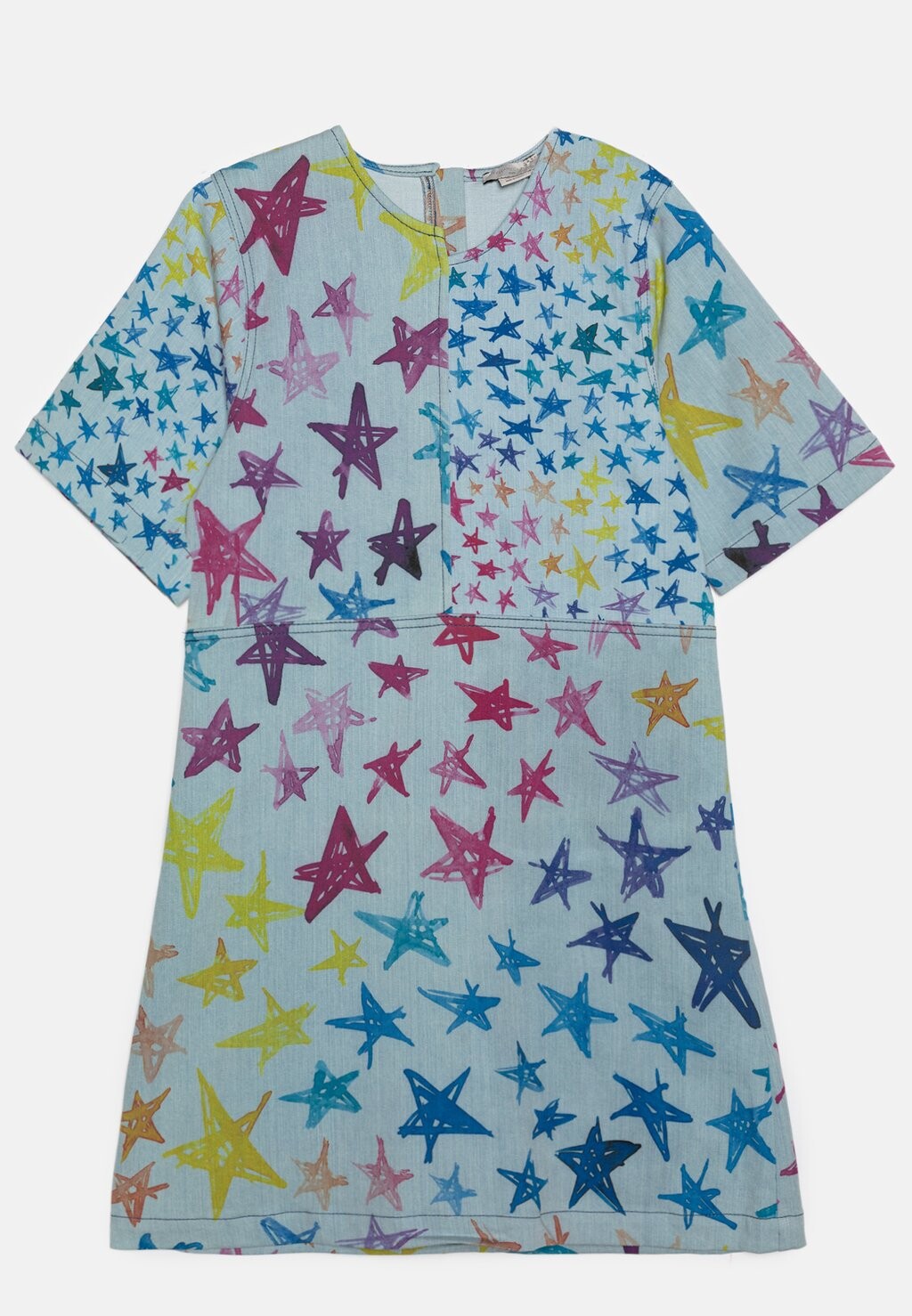 Джинсовое платье Dress Large Multi Scribble Stars Girl Stella McCartney Kids, мультиколор universal music yello stella coloured vinyl lp 12 vinyl single