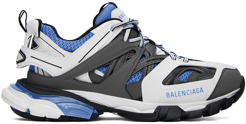 

Бело-синие спортивные кроссовки Balenciaga, Синий