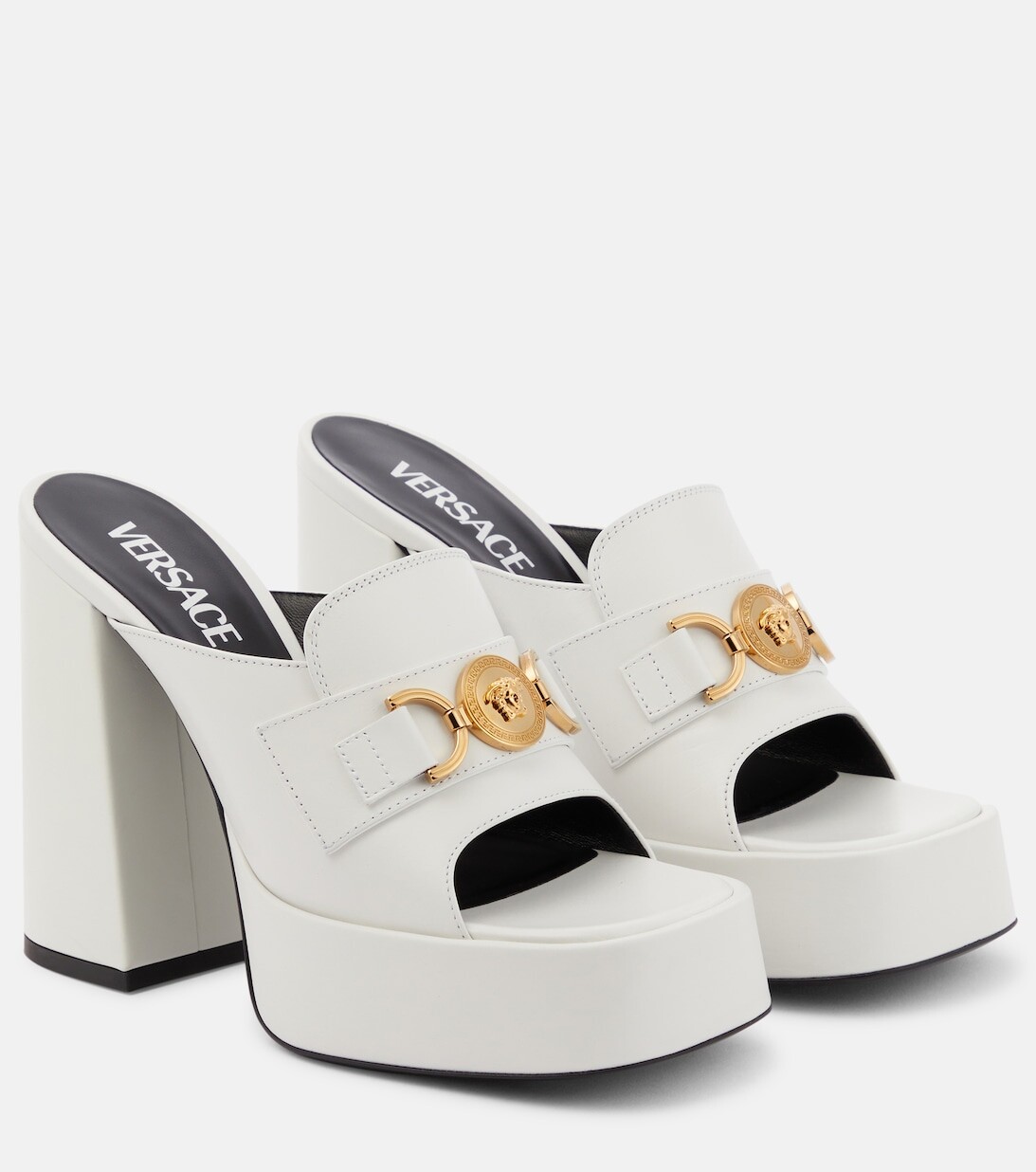 

Мюли с декором Medusa Versace, белый
