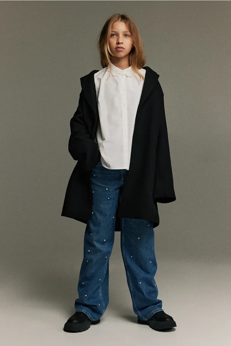 

Широкие низкие джинсы H&M, синий