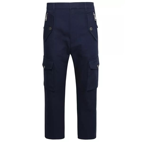 

Брюки cotton trousers Balmain, синий
