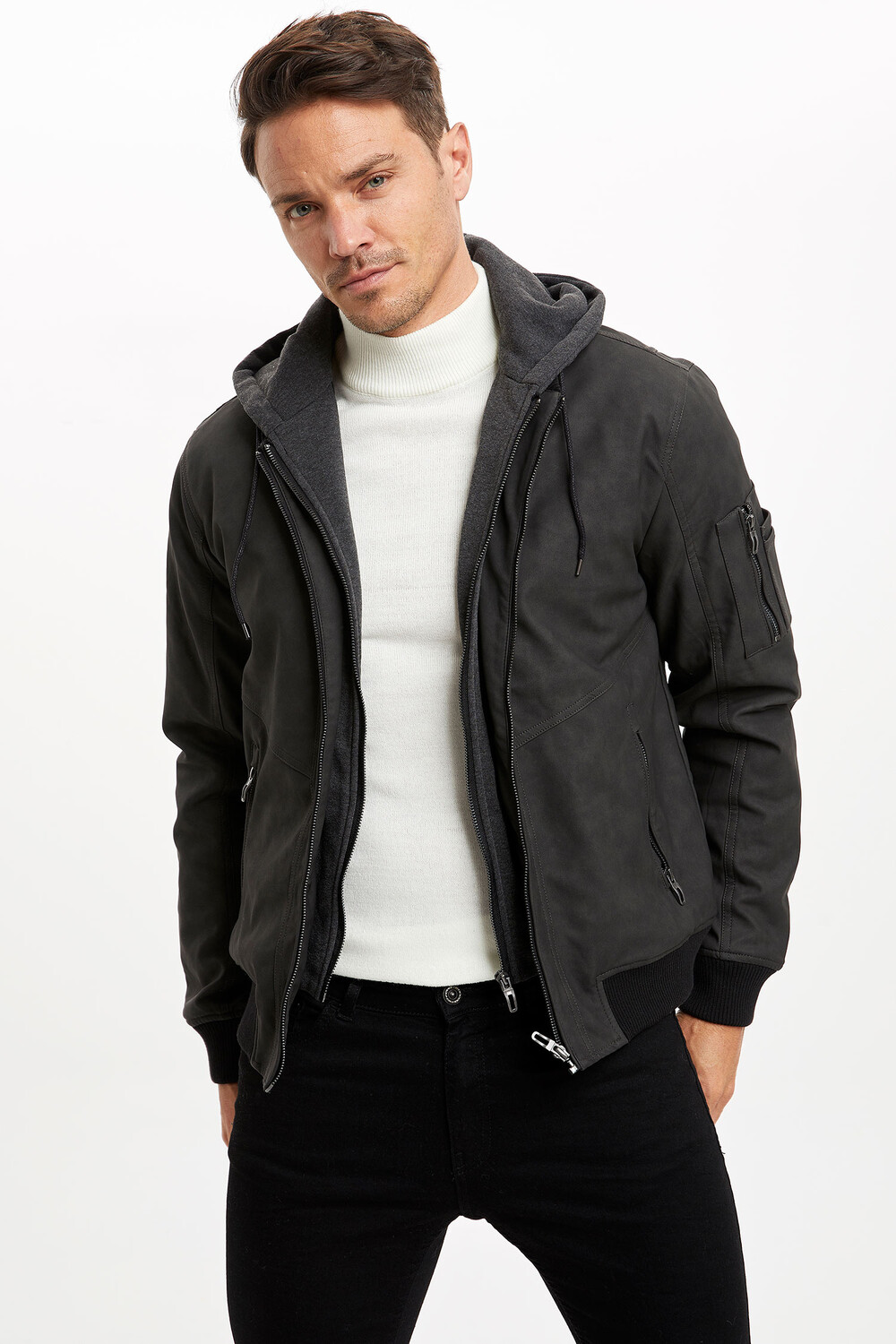 

Куртка DeFacto Kurzmantel SLIM FIT, цвет Dunkles Anthra