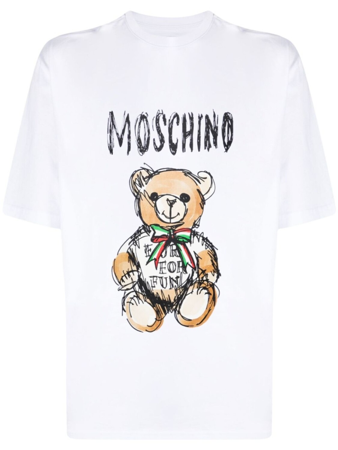 

Moschino футболка с принтом Teddy Bear, белый