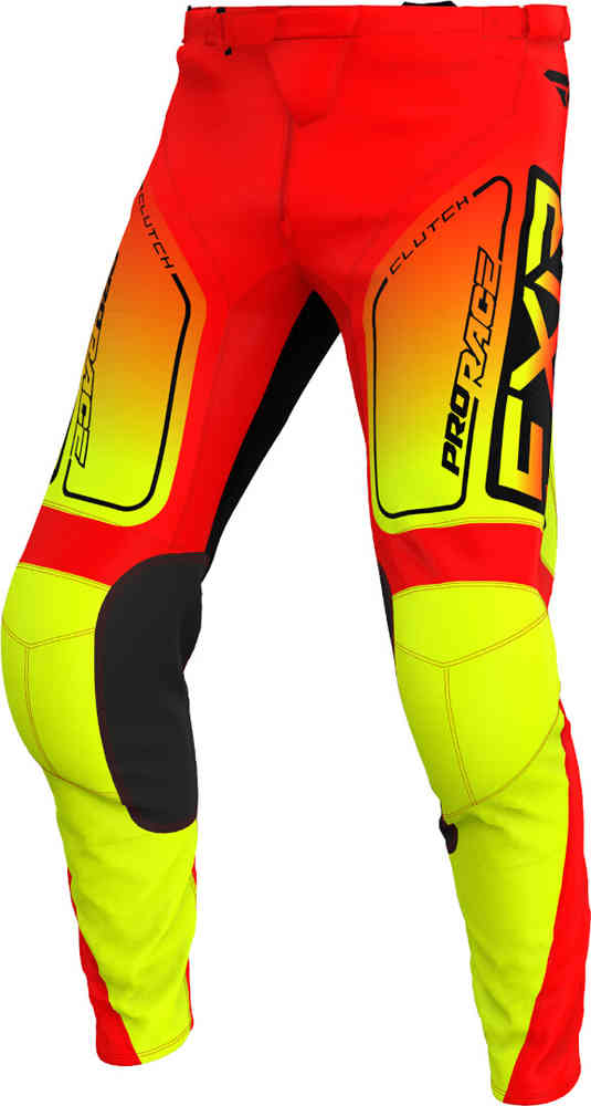 Молодежные брюки для мотокросса Clutch 2024 FXR, красный/желтый/черный шлем для мотокросса clutch cx mx gear fxr белый черный