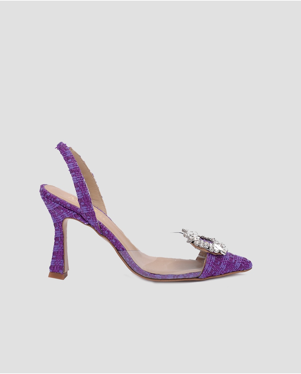 цена Женские туфли-лодочки с пяткой на пятке из фиолетовой кожи Mr. Mac Shoes, фиолетовый