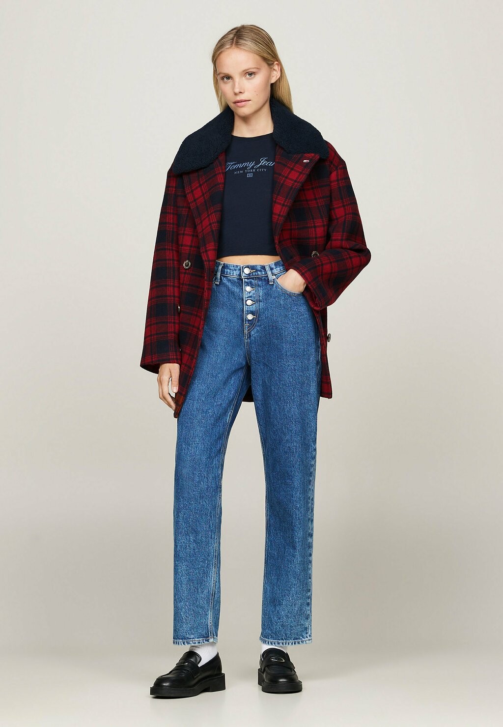 

Прямые джинсы IZZIE HGH Tommy Hilfiger, синие джинсы