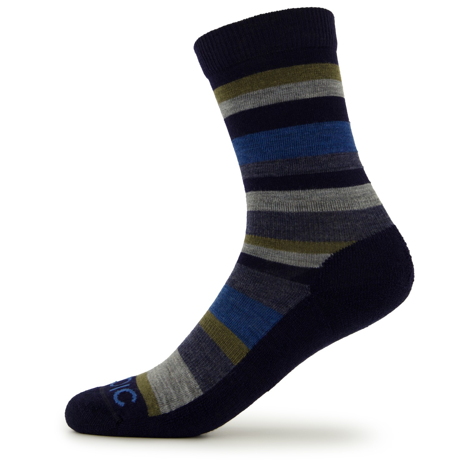 Походные носки Stoic Merino Trekking Crew Socks Stripes, цвет Dark Grey/Green