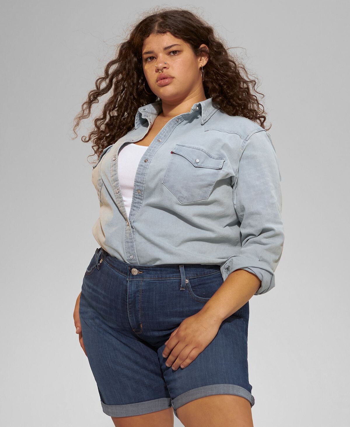 

Модная рубашка в стиле вестерн больших размеров Levi's