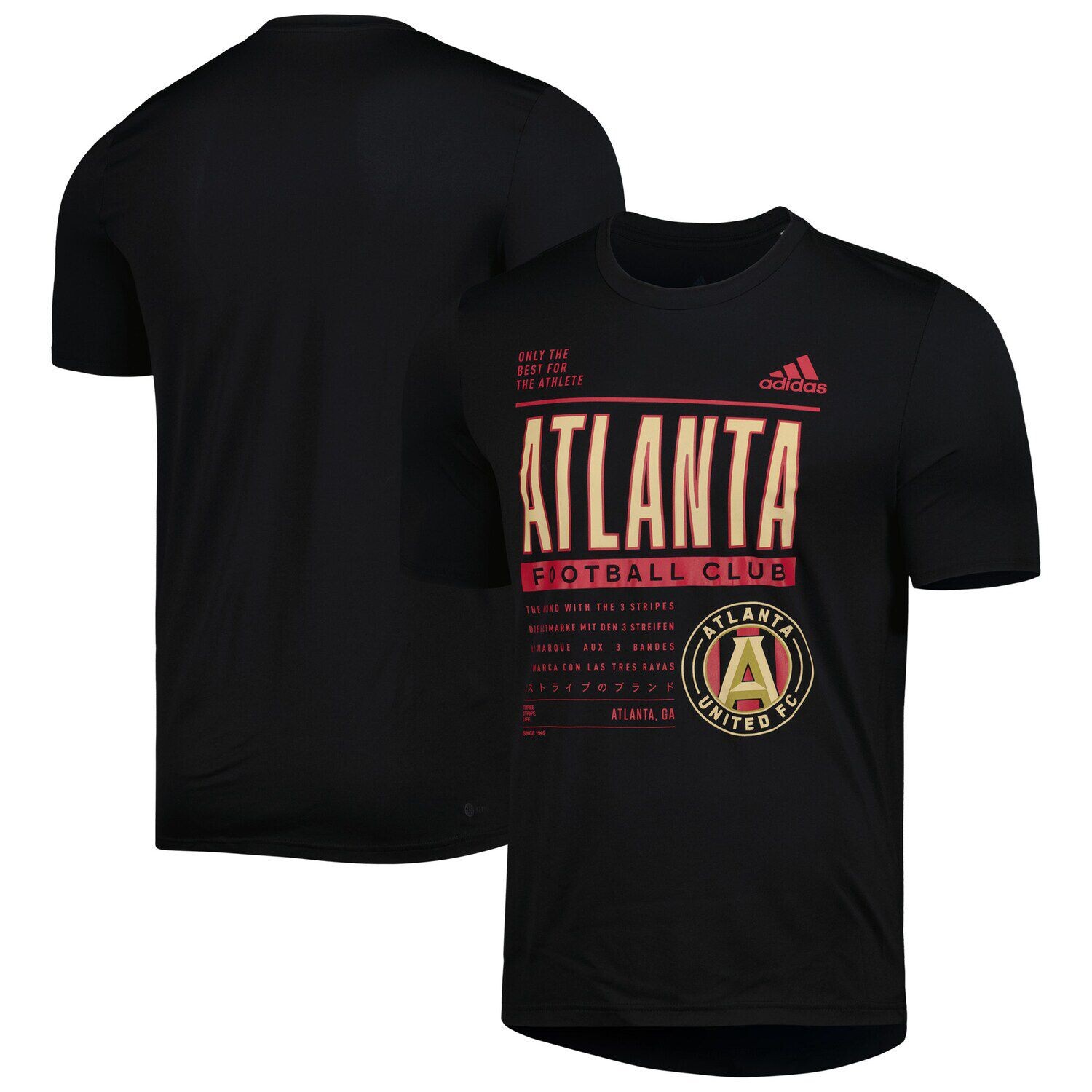 

Мужская черная футболка Atlanta United FC Club DNA Performance adidas, Черный