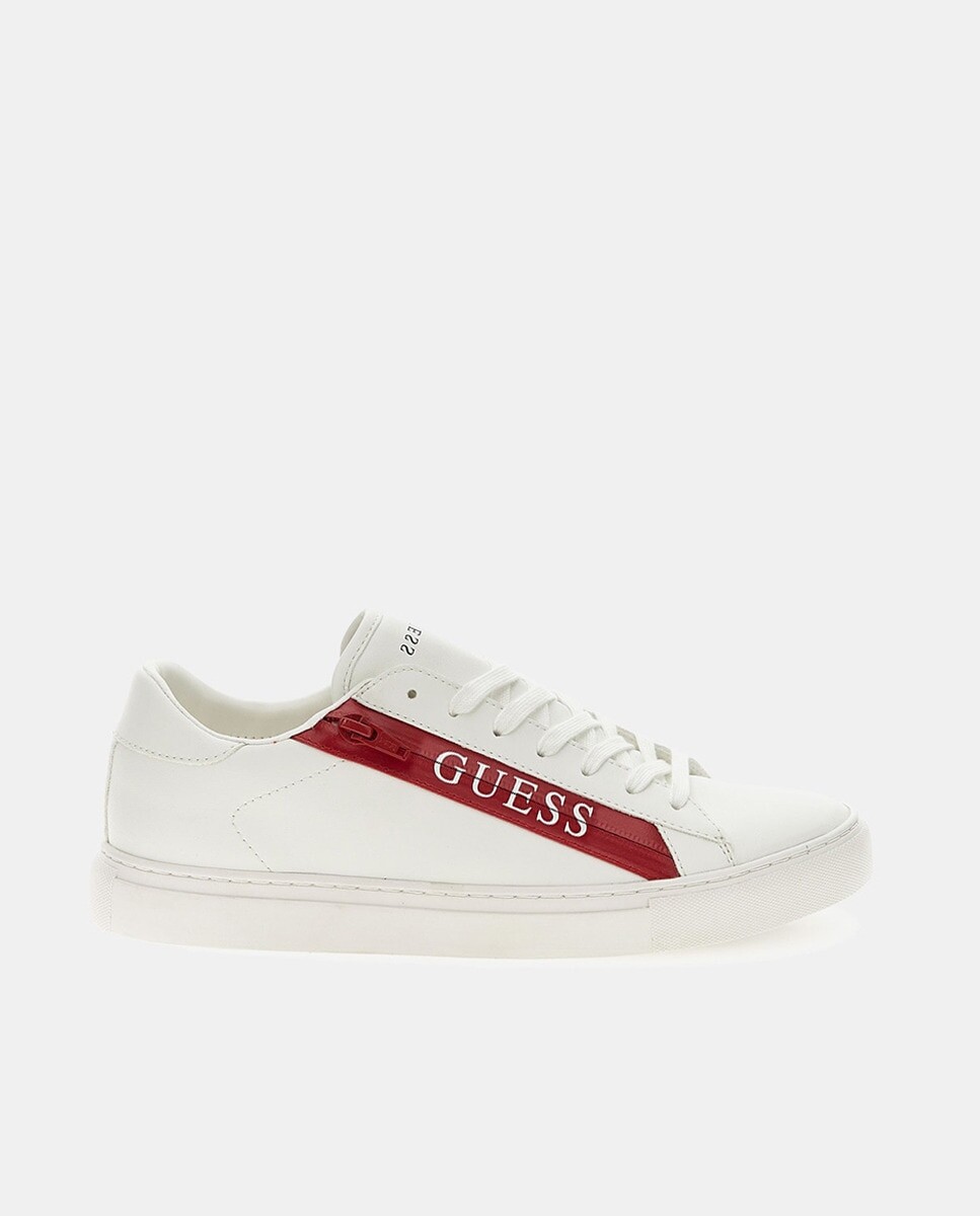

Мужские низкие кроссовки Todi IIK с логотипом и боковой молнией Guess, белый