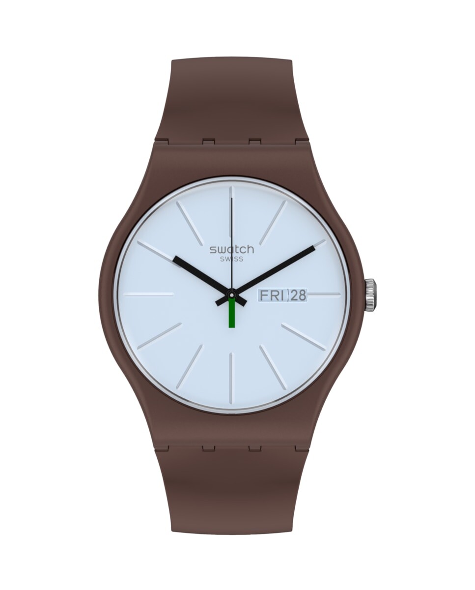 

Часы Laki с коричневым ремешком из органического материала Swatch, коричневый