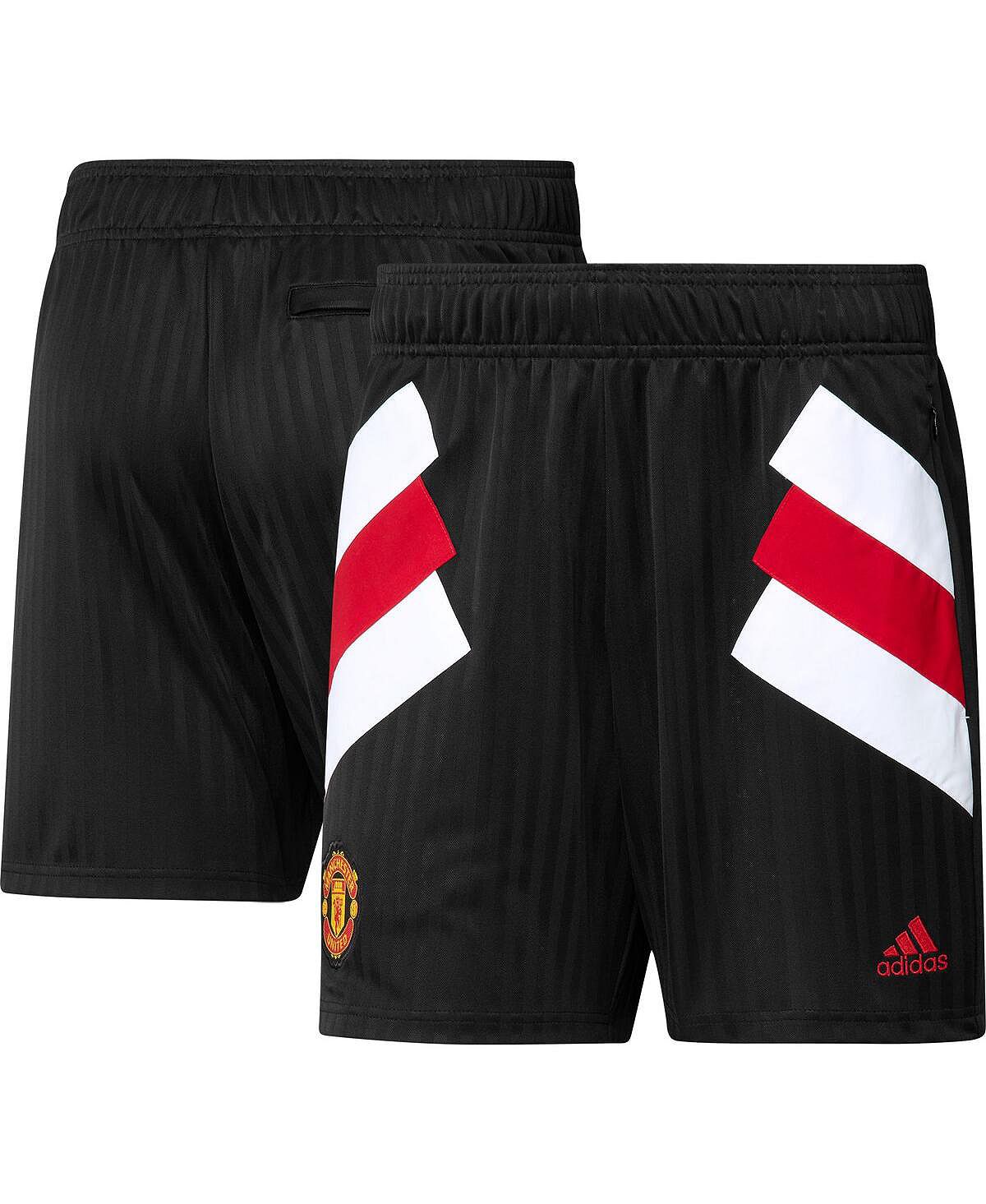 Мужские черные шорты Manchester United Football Icon adidas футбольная форма детская манчестер юнайтед роналду 7 manchester united ronaldo бело черная
