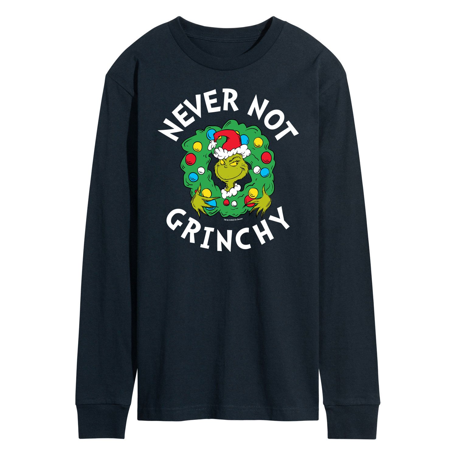 

Мужская футболка с длинными рукавами Dr. Seuss Grinch Never Not Grinchy Licensed Character