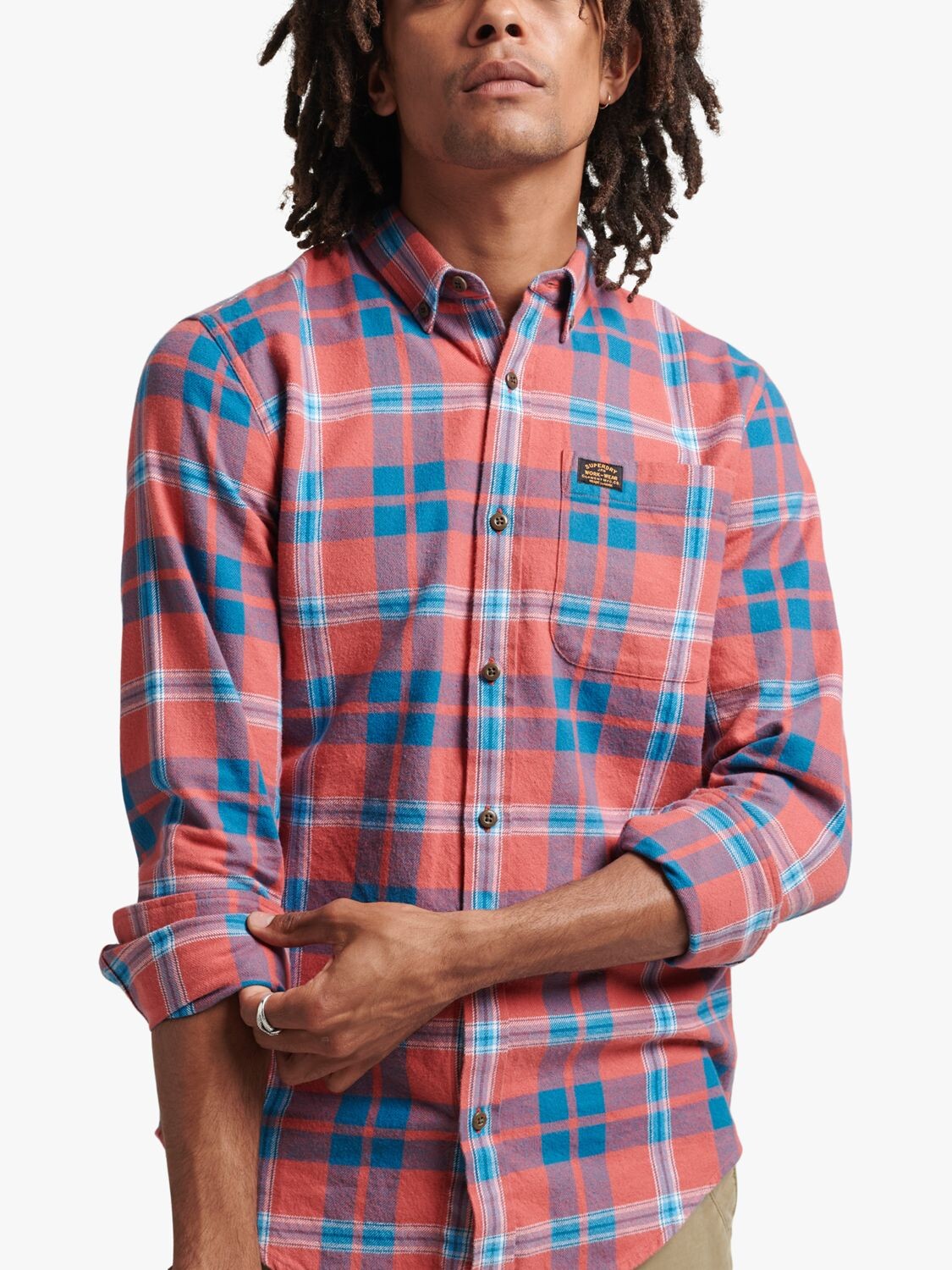 

Рубашка Lumberjack Vintage из органического хлопка Superdry, цвет Flint Check Rose