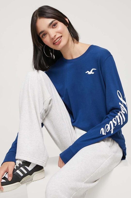 

Компания Холлистер длинный рукав Hollister Co., темно-синий