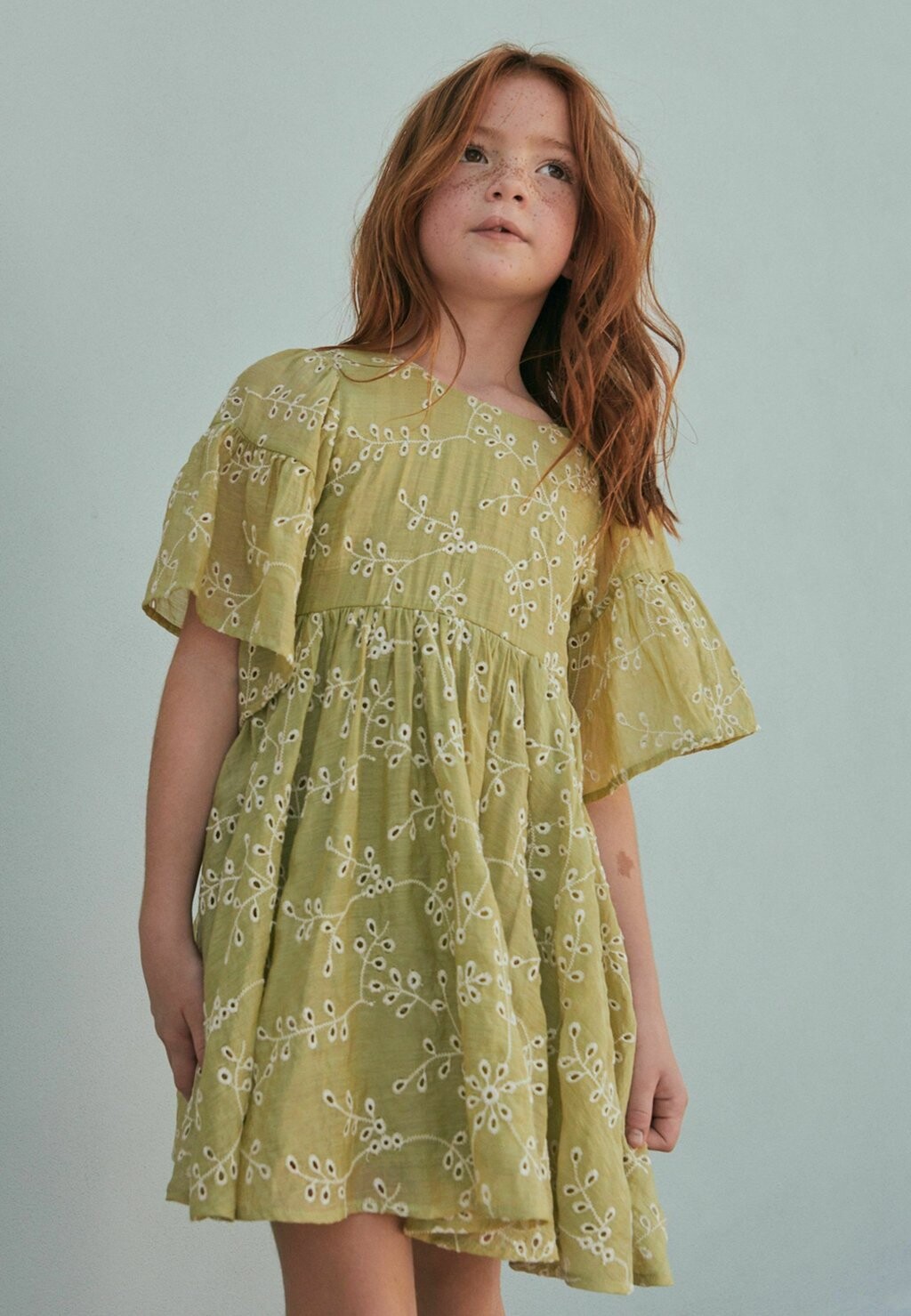 

Летнее платье Broderie Dress Next, цвет soft green