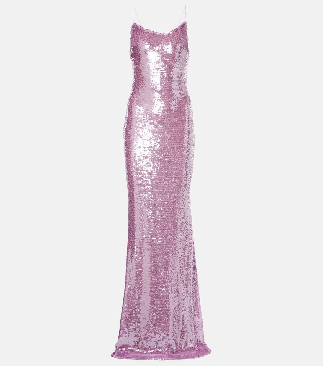 

Платье Гвинет с открытой спиной, расшитое пайетками The New Arrivals Ilkyaz Ozel, цвет tropical violet
