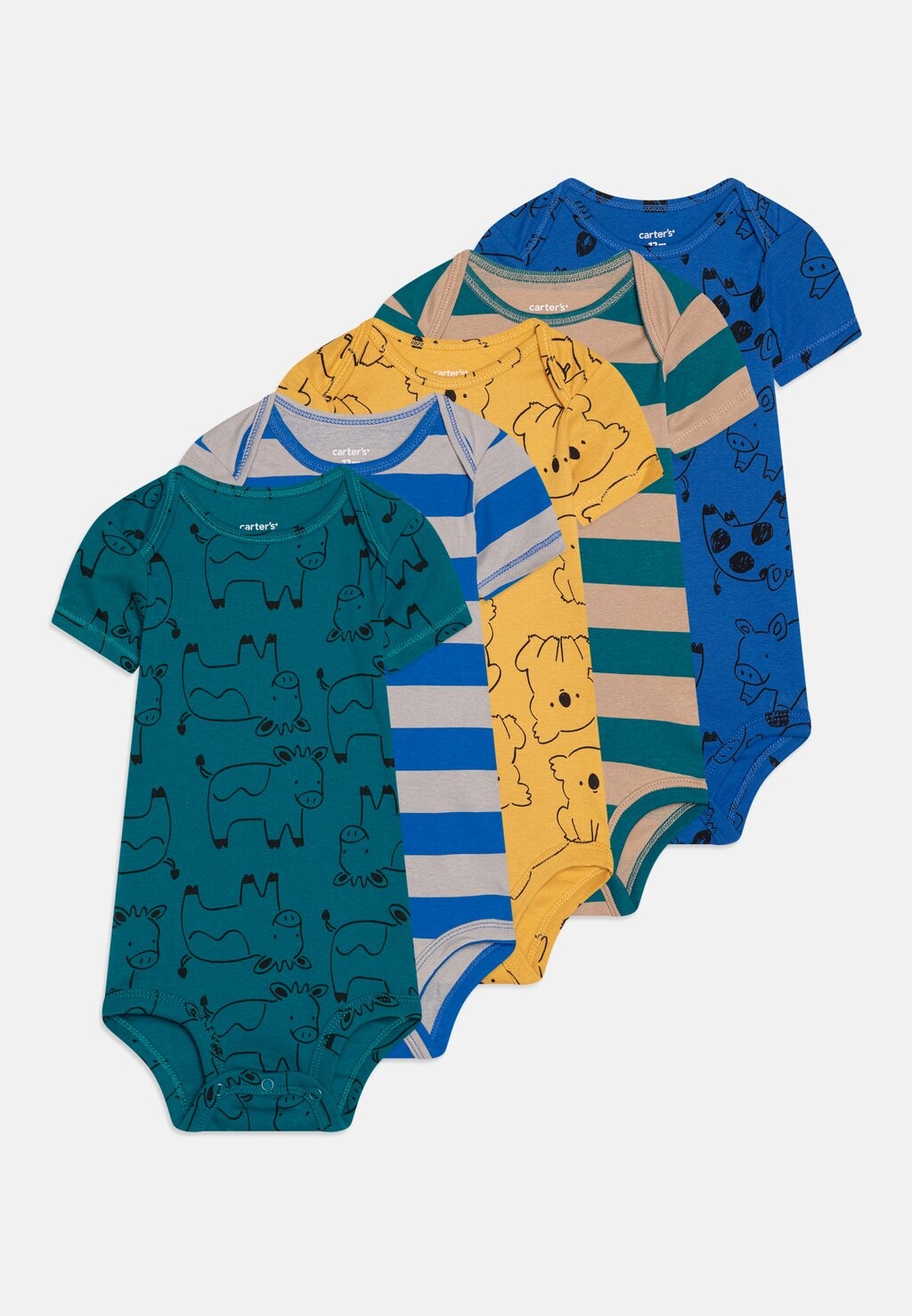 

Боди ANIMAL OUTLINE UNISEX 5 PACK Carter's, цвет green