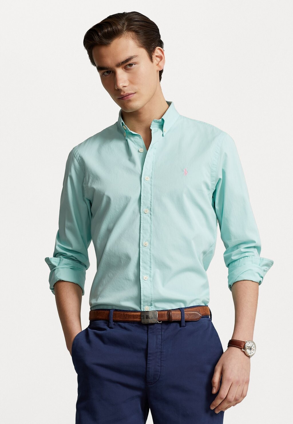 

Рубашка СПОРТИВНАЯ ФУТБОЛКА С ДЛИННЫМ РУКАВОМ Polo Ralph Lauren, Island Aqua