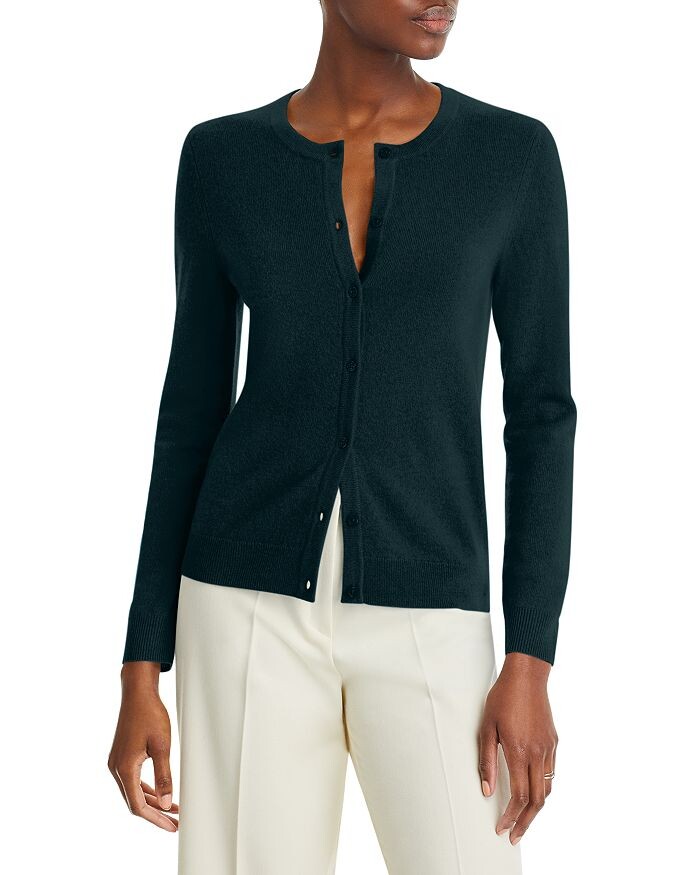 

Кашемировый кардиган с круглым вырезом — 100% эксклюзив C by Bloomingdale's Cashmere, Черный