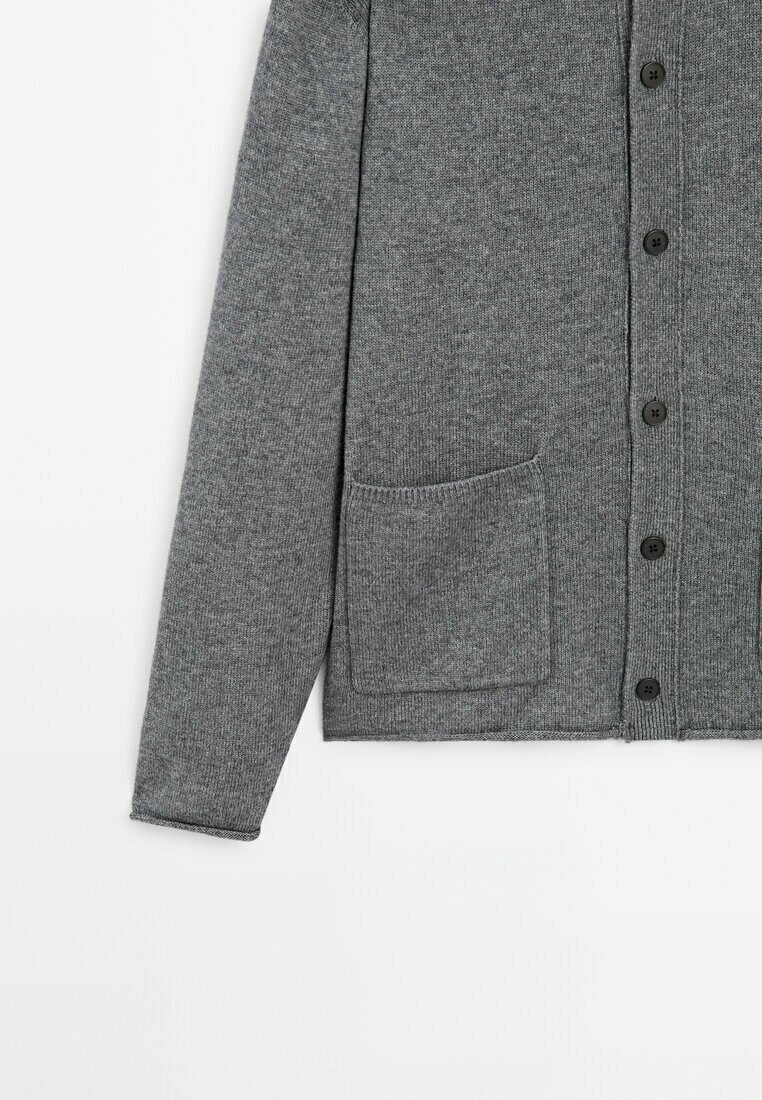 

Кардиган WITH POCKET DETAILS Massimo Dutti, серый